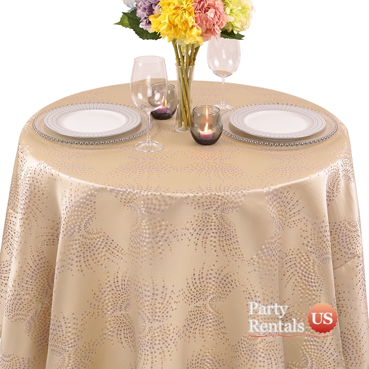 Art Deco Dot Art Tablecloth for Rent