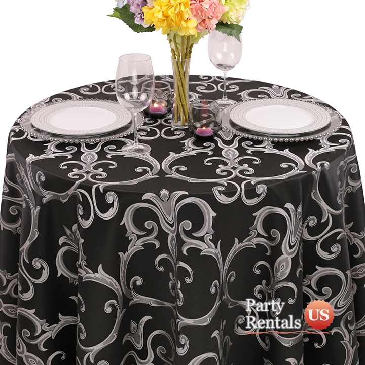 Damask Chopin Tablecloth for Rent