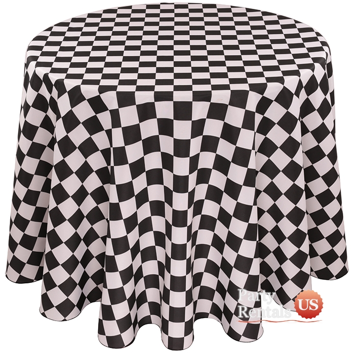 Colored Prints Racing Tablecloth for Rent